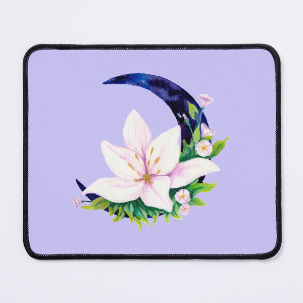 Item preview, Moon lily flower with bindweed designed and sold by Holub Art Studio.