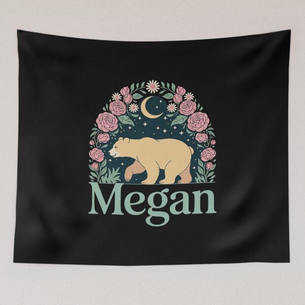 Artikelvorschau, Megan Name Floral Personalized Mama Bear entworfen und verkauft von RsFilsingerArt.