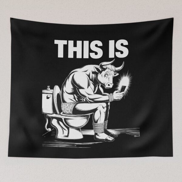 Item preview, Womens This Is Bullsht Funny Bull Sitting On Toilet Humorous  designed and sold by VerseFarm.
