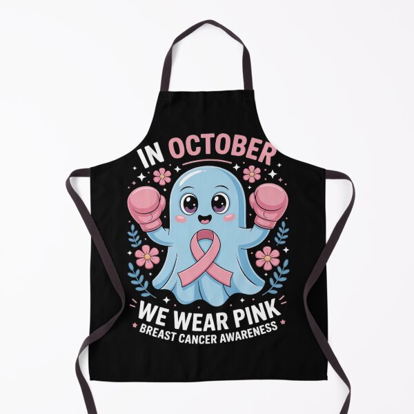 Item preview, Breast Cancer Halloween In October We Wear Pink Ghost Fighter designed and sold by DetroitMug.