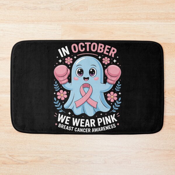 Item preview, Breast Cancer Halloween In October We Wear Pink Ghost Fighter designed and sold by DetroitMug.