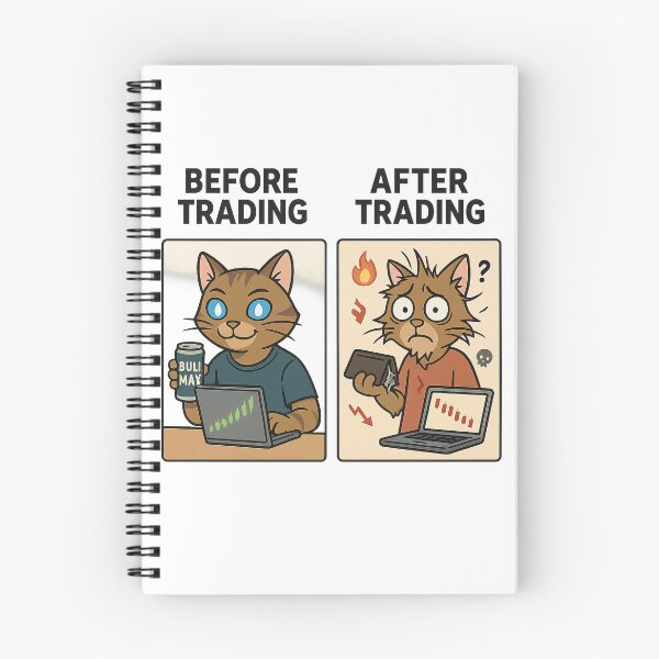 Item preview, Before and After Trading – Funny Cat Meme designed and sold by the-dovlat.