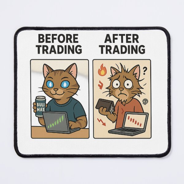 Item preview, Before and After Trading – Funny Cat Meme designed and sold by the-dovlat.