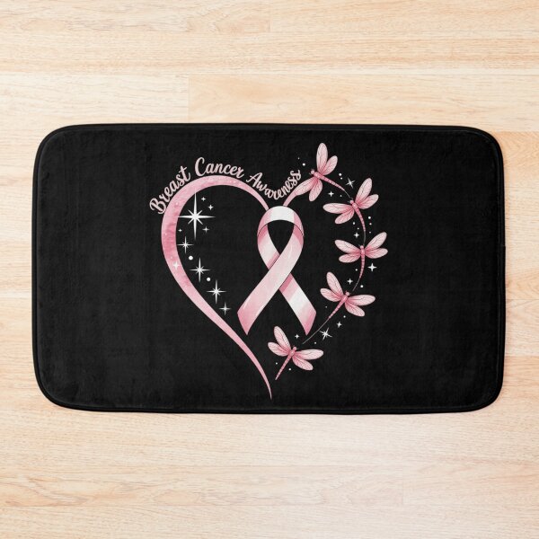 Item preview, Breast Cancer Heart Dragonflies Awareness designed and sold by DetroitMug.