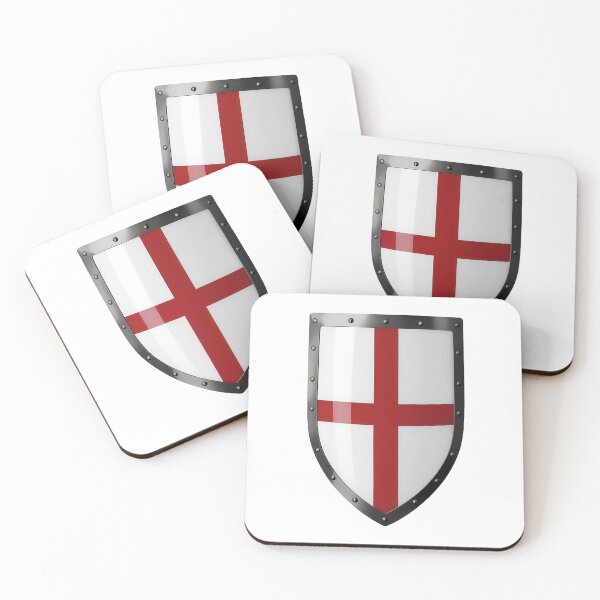 Item preview, Crusader Shield Sticker – Red Cross to Edge | Medieval Knight Design designed and sold by Nibble & Doodle.