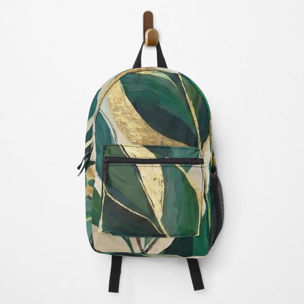 Item preview, Emerald Botanical Leaves | Gold Accent Tropical Wall Art designed and sold by Raja265.