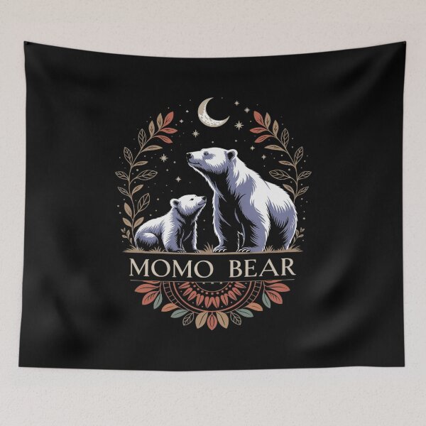 Item preview, Momo Bear Floral Matching Family Funny Grandma Bear Boho  designed and sold by RsFilsingerArt.