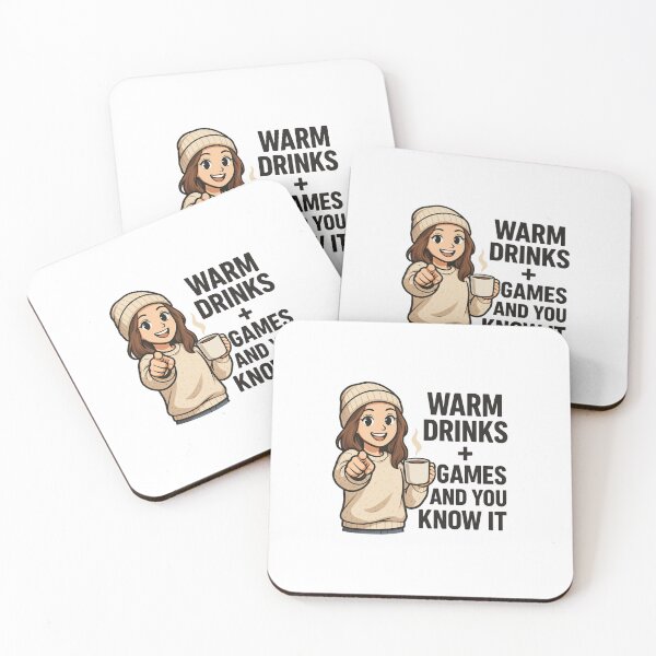 Item preview, WARM DRINKS + GAMES designed and sold by Trend Drops Mad.