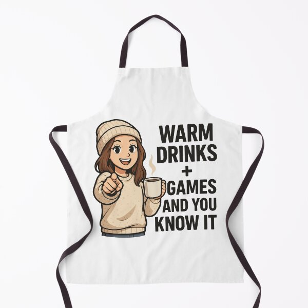 Item preview, WARM DRINKS + GAMES designed and sold by Trend Drops Mad.