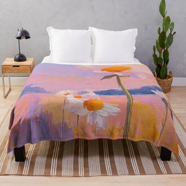 Item preview, Impressionistic daisy landscape designed and sold by ArtHouseNiklas.