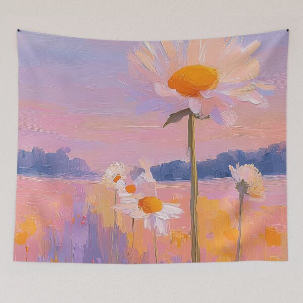 Item preview, Impressionistic daisy landscape designed and sold by ArtHouseNiklas.