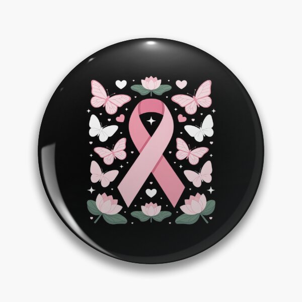 Item preview, Breast Cancer Pink Awareness Ribbon Floral Support designed and sold by DetroitMug.