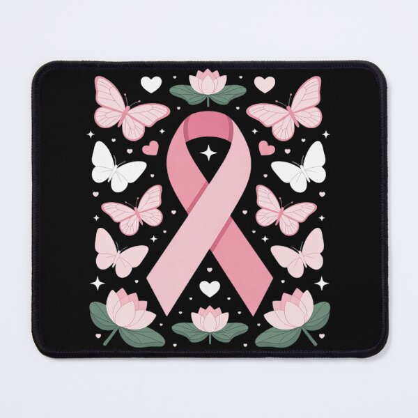 Item preview, Breast Cancer Pink Awareness Ribbon Floral Support designed and sold by DetroitMug.