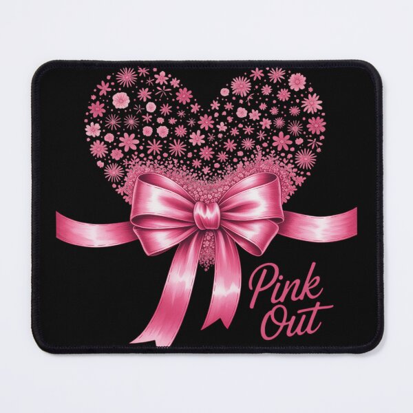 Item preview, Breast Cancer Pink Out Floral Football Mom Coquette Game Day designed and sold by DetroitMug.