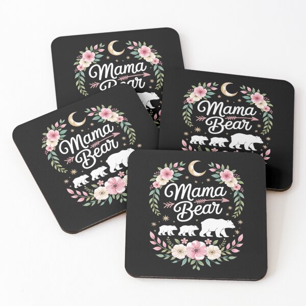 Item preview, Mothers Day Mama Bear With 2 Cubs Cute Flower Circle  designed and sold by RsFilsingerArt.