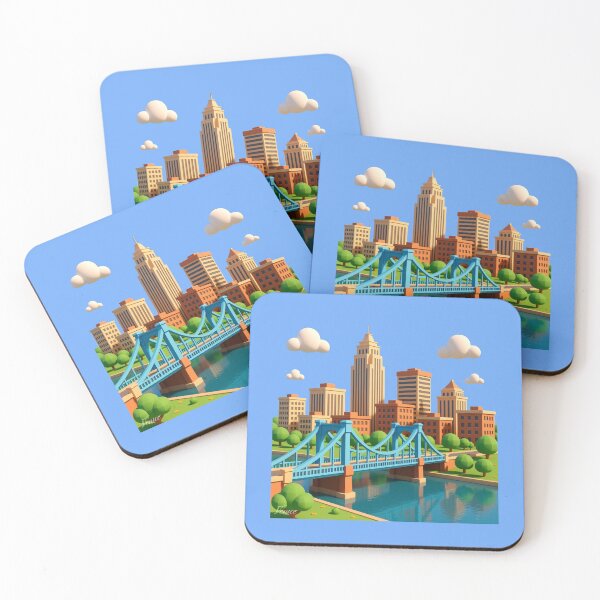 Item preview, Trenton USA – 3D Cute City Label with American Flag ,  designed and sold by PaintMeWorld.