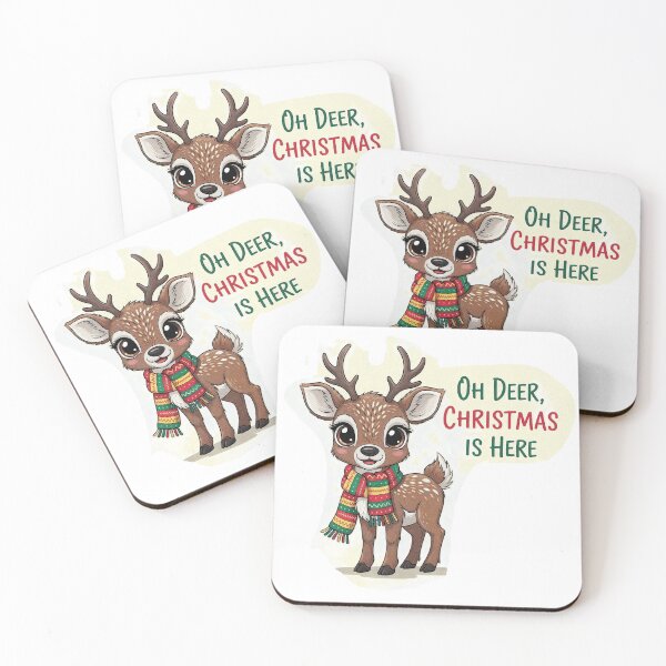 Item preview, Cute Christmas Deer – Oh Deer, Christmas Is Here designed and sold by Mido-artister.