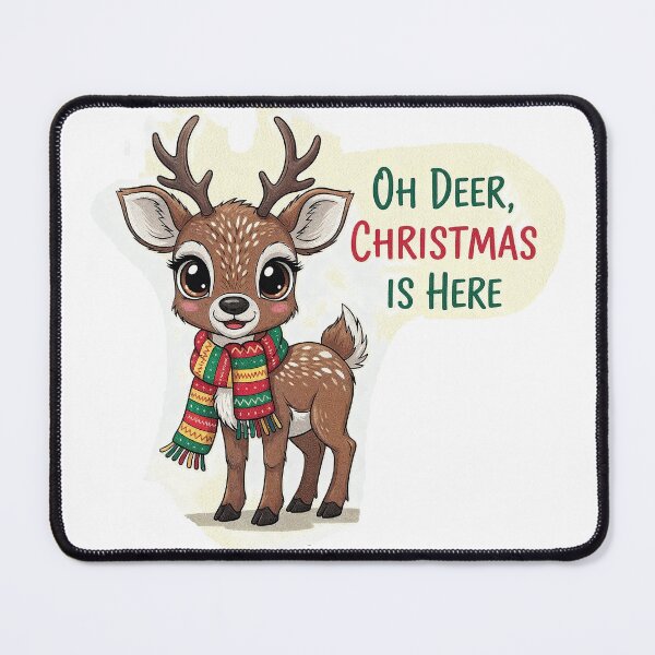 Item preview, Cute Christmas Deer – Oh Deer, Christmas Is Here designed and sold by Mido-artister.