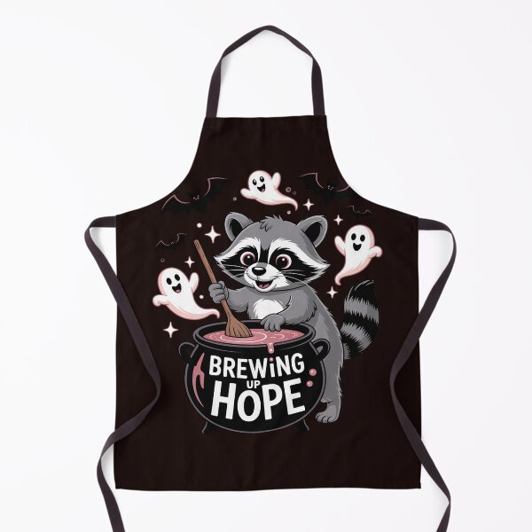 Item preview, Brewing Up Hope Raccoon Cauldron Breast Cancer Awareness designed and sold by DetroitMug.