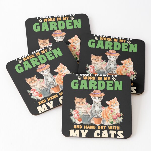 Item preview, I Just Want To Work In My Garden And Hang Out With My Cats designed and sold by MindyMarianela.