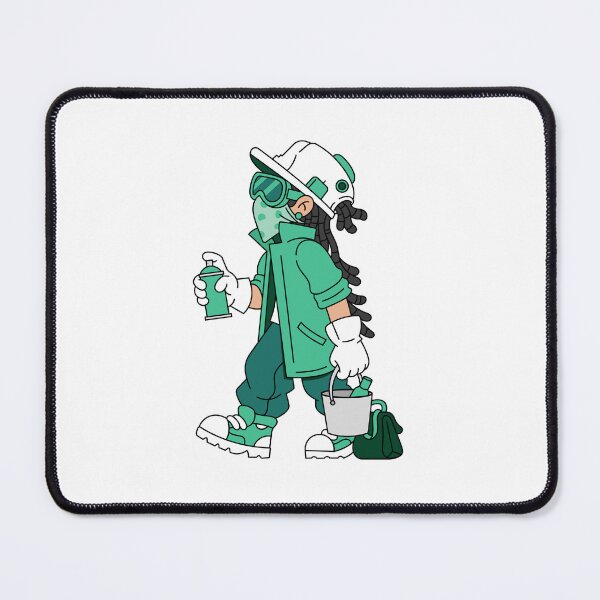 Item preview, Street Art Spray Painter with Safety Gear – Flat Minimal Shadow Illustration designed and sold by GriferrStore.