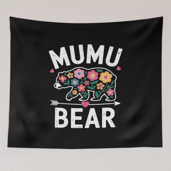 Item preview, MuMu Bear Cute Floral Mother's Day Family Matching Party  designed and sold by RsFilsingerArt.