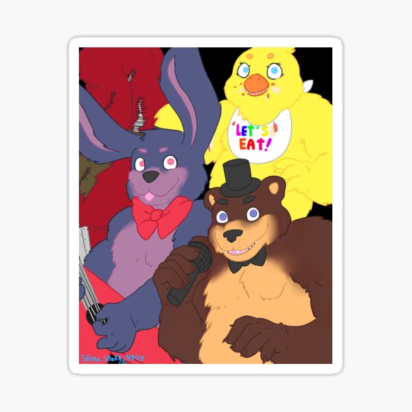 fnaf 1 crew Sticker for Sale by scoobsmcdoobs