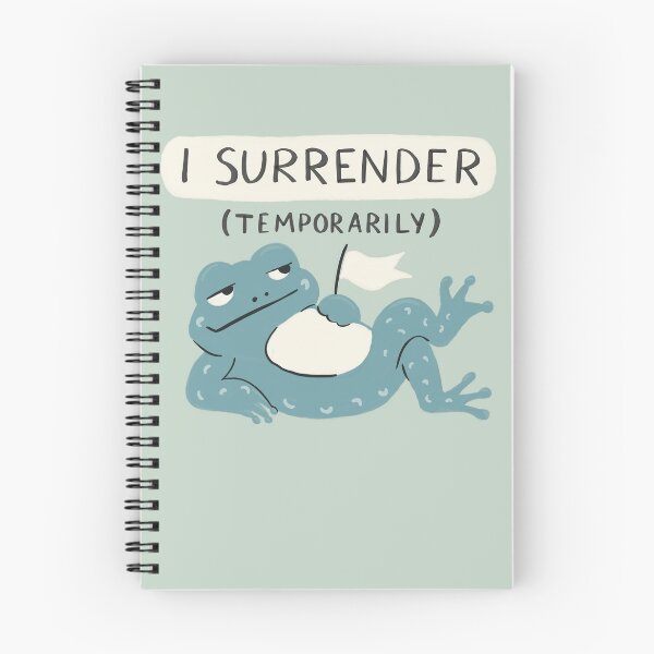 Item preview, White Flag Funny Productivity Frog Surrender Design for Burnout Recovery & Rest Days designed and sold by MaddaMom.