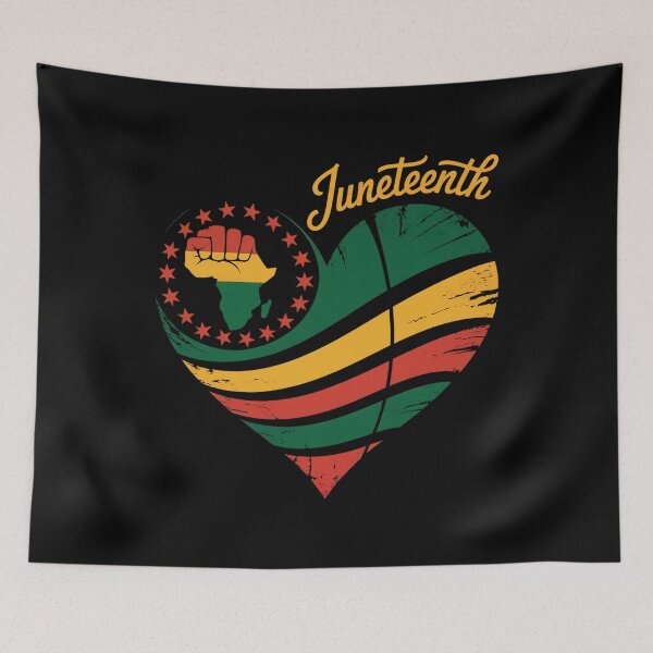 Item preview, Juneteenth Heart Africa Fist June 19Th 1865 designed and sold by RayhendersonArt.