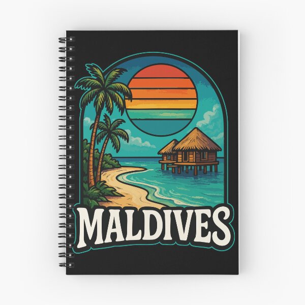 Item preview, Maldives Island Beach Retro Travel designed and sold by TomFrontierArt.