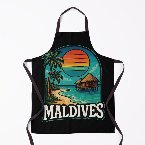 Item preview, Maldives Island Beach Retro Travel designed and sold by TomFrontierArt.
