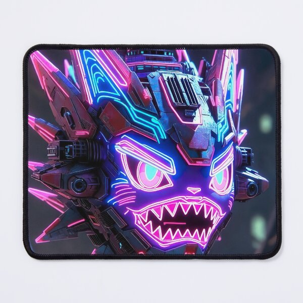 Item preview, Cyberpunk Kawaii Dragon Battleship – Neon Rage Warship designed and sold by NordseeSteel.