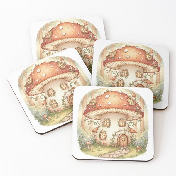 Item preview, Cozy Watercolor Mushroom House: Highly Detailed Cottagecore Art designed and sold by PrintByte.
