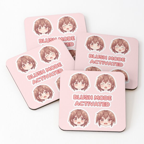Item preview, Blush Mode Activated Anime Girl Faces - Cute Manga Sticker Pack designed and sold by ConfuseLab Alt.
