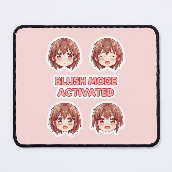 Item preview, Blush Mode Activated Anime Girl Faces - Cute Manga Sticker Pack designed and sold by ConfuseLab Alt.