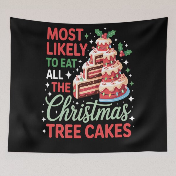 Item preview, Christmas Most Vintage The Likely Classic Tree Funny All Eat Cakes To Retro designed and sold by MediarMedic.
