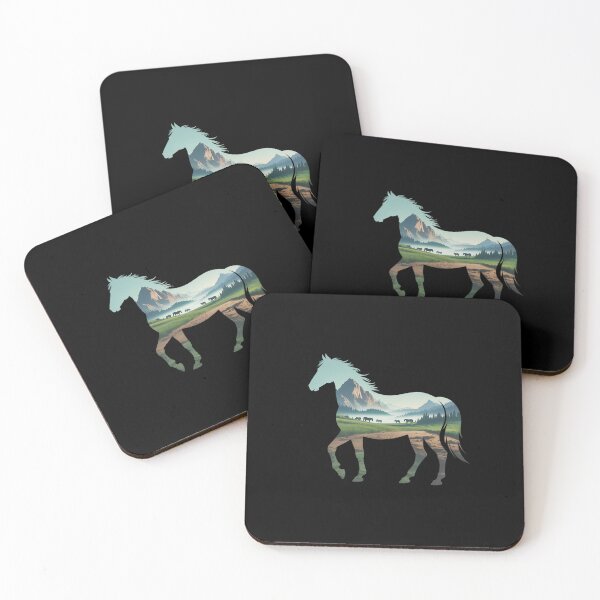 Item preview, Horse Print with Landscape Horse Lover - Animal Horse designed and sold by HollyBellArtSte.