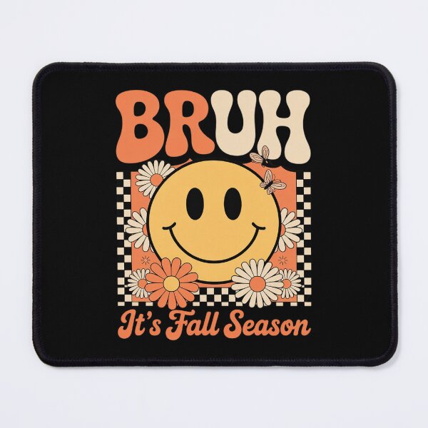 Item preview, Bruh It’s Fall Season Smile Face Floral Checkered Autumn designed and sold by CultureSpec.