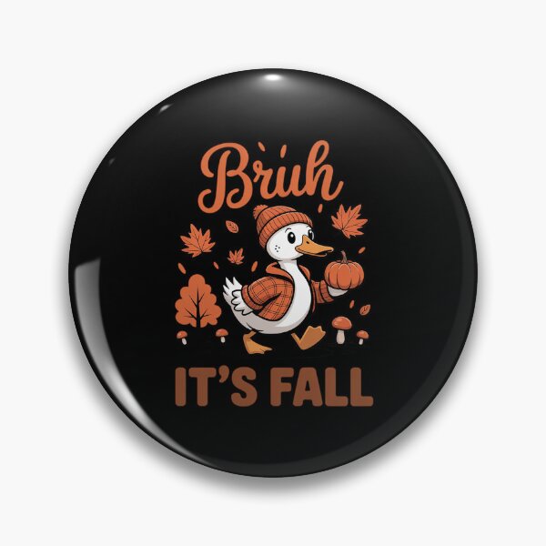 Item preview, Bruh Its Fall Cozy Goose Pumpkin Thanksgiving Autumn Leaves designed and sold by CultureSpec.