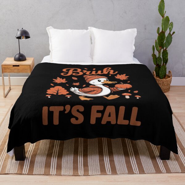 Item preview, Bruh Its Fall Cozy Goose Pumpkin Thanksgiving Autumn Leaves designed and sold by CultureSpec.