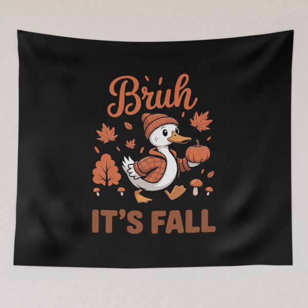 Item preview, Bruh Its Fall Cozy Goose Pumpkin Thanksgiving Autumn Leaves designed and sold by CultureSpec.