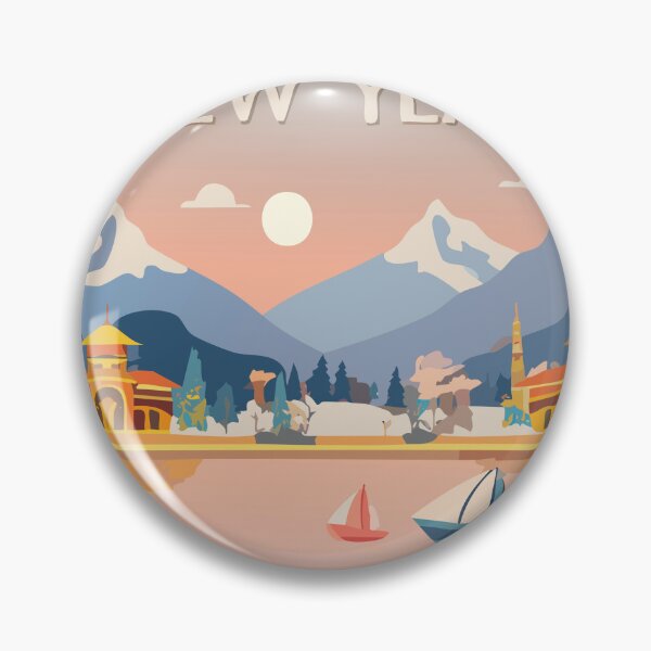 Item preview, Happy New Year mountains designed and sold by Doniia.