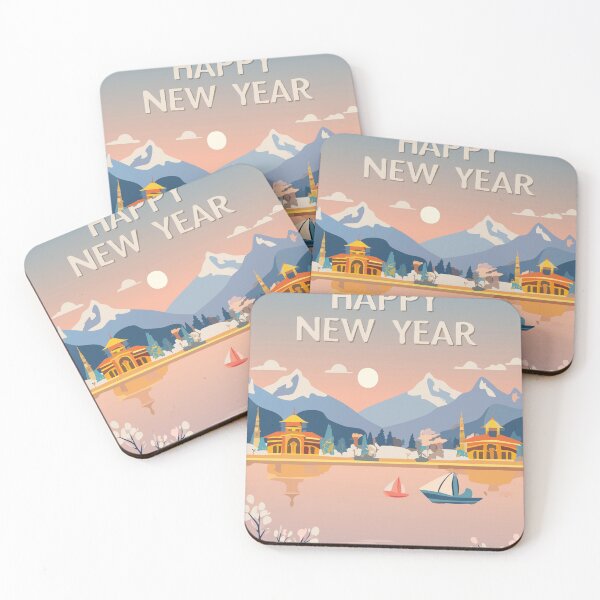 Item preview, Happy New Year mountains designed and sold by Doniia.