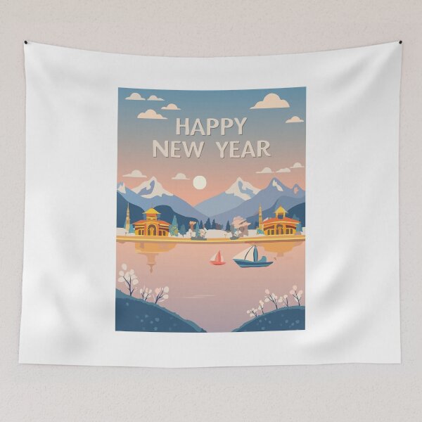 Item preview, Happy New Year mountains designed and sold by Doniia.