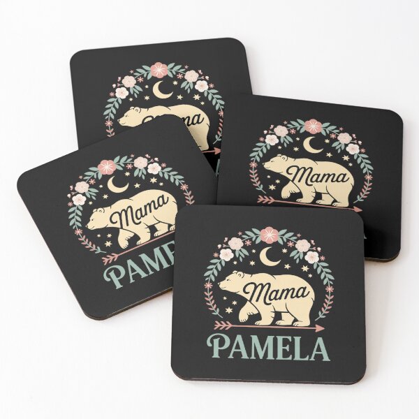 Artikelvorschau, Pamela Name Floral Personalized Mama Bear entworfen und verkauft von RsFilsingerArt.