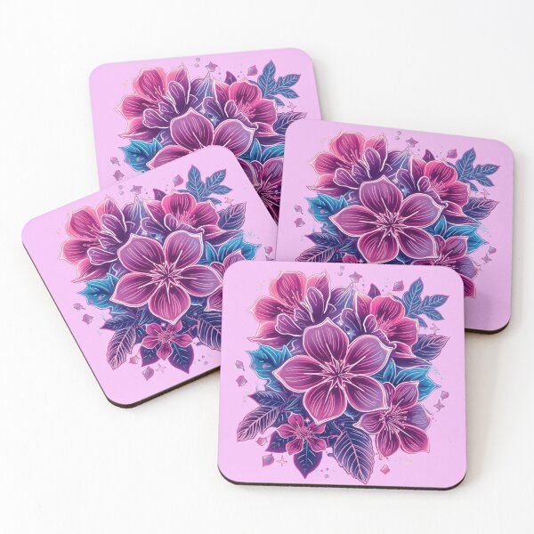 Item preview, Bioluminescent Purple Flowers: Vibrant Glowing Floral Bouquet with Sparkles, Dreamy Fantasy Garden Aesthetic designed and sold by HimBoo.