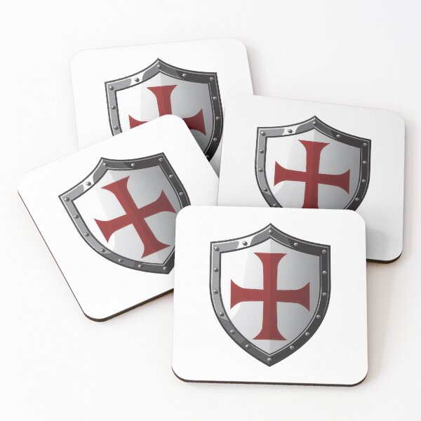 Item preview, Crusader Shield Sticker – Red Cross to Edge | Medieval Knight Design designed and sold by Nibble & Doodle.