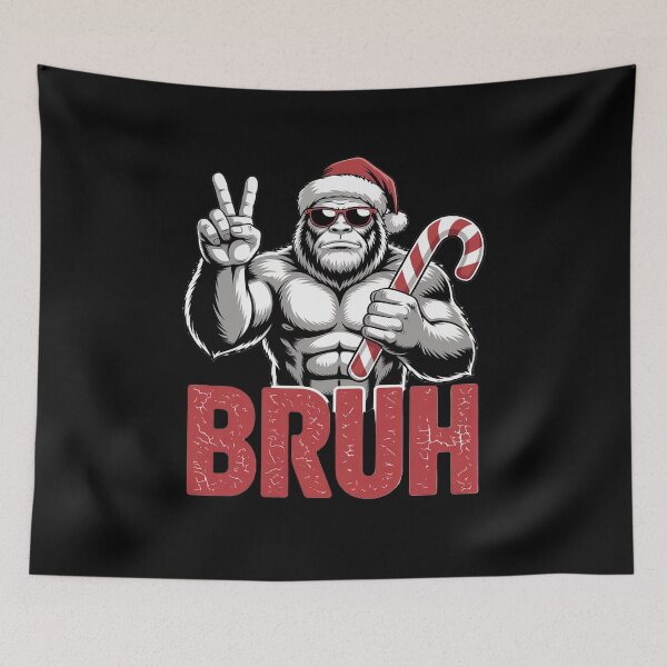 Item preview, Bruh Santa Bigfoot Christmas Lights Sasquatch for Boys designed and sold by CultureSpec.