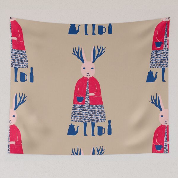 Item preview, Cute Whimsical Jackalope Rabbit designed and sold by bapupa.