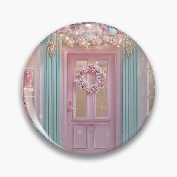 Item preview, Pastel Christmas Candy Shop Storefront - Whimsical Pink & Teal Backdrop designed and sold by Lamarcy.